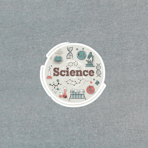 Science lab equipment sticker - science,